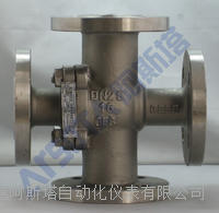 不锈钢四通换向球阀，法兰换向球阀 不锈钢耐腐蚀换向球阀